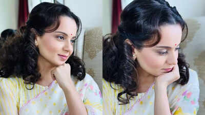 Kangana Ranaut brightens up the day in a stunning saree- PICS ...