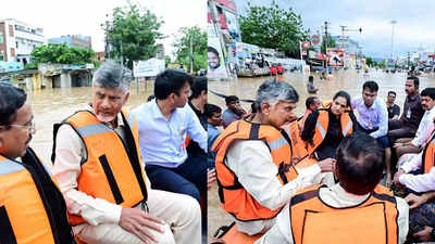 Andhra Pradesh rain fury: CM Chandrababu Naidu leads flood relief works from the front