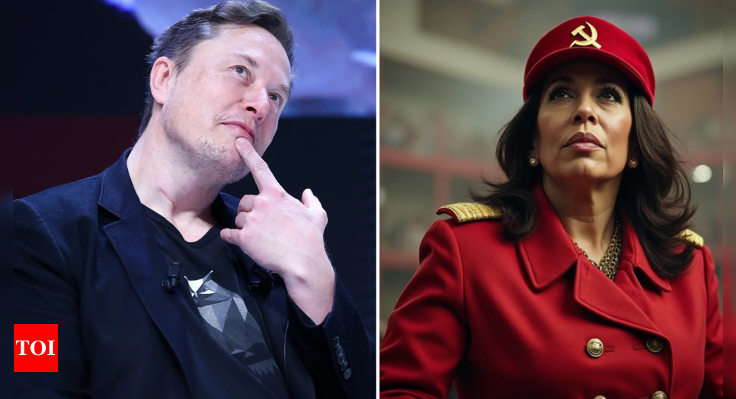 Elon Musk’s sarcastic AI image of Kamala Harris as ‘Communist dictator’ sparks controversy on X: ‘Can you believe she wears that outfit?’ – Times of India