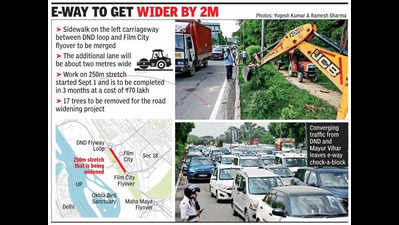 Noida to widen e-way stretch to ease snarls near Film City