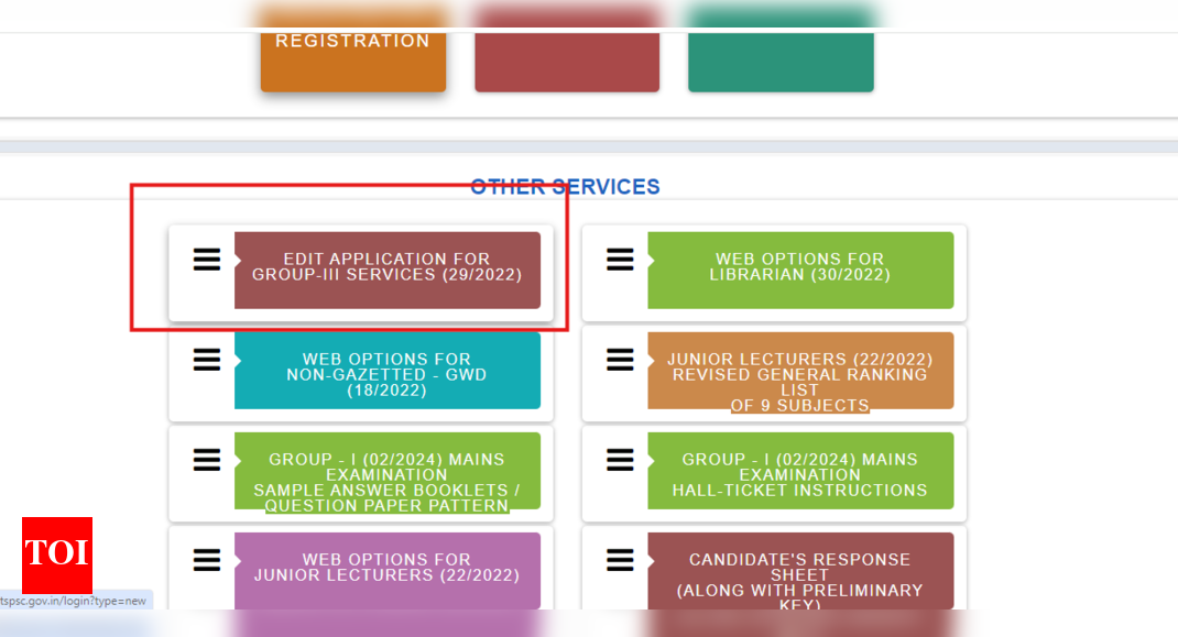 TSPSC Group 3 Services Correction Window Opens: Check direct link here