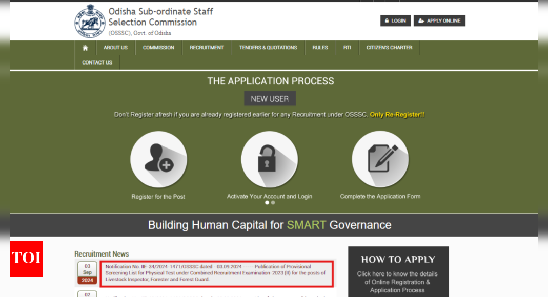 OSSSC Forest Guard Recruitment: Provisional Screening List for Physical Test released, check here