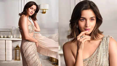 Alia Bhatt's dreamy sari look is a hit - Times of India