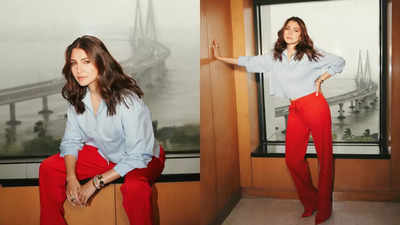 Anushka Sharma Turns Heads in Crop Shirt and Flared Pants: A Lesson in Minimalist Chic