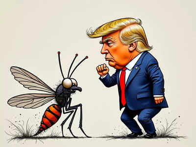 Watch: Hilarious moment Donald Trump was attacked by a mosquito