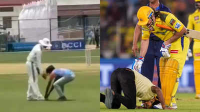 Ruturaj Gaikwad gets MS Dhoni-like treatment as fan touches feet during Duleep Trophy match