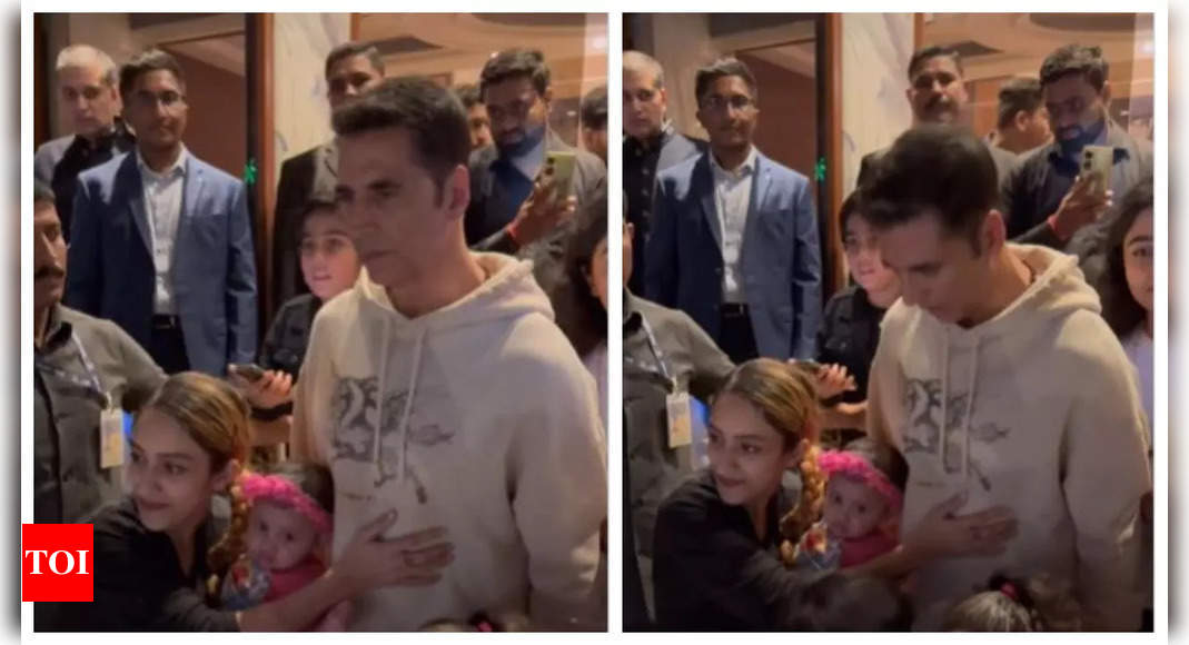 Akshay Kumar gets visibly uncomfortable after a female fan keeps a hand on him while posing for photos; fan says ‘People take them for granted’ – WATCH video |