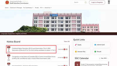 SSC CHSL 2024 Tier-I Results Out at ssc.gov.in: Check Direct Link, Cut-Off Marks, and Other Details