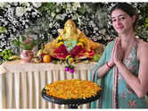 Ananya Panday welcomes Ganpati Bappa home