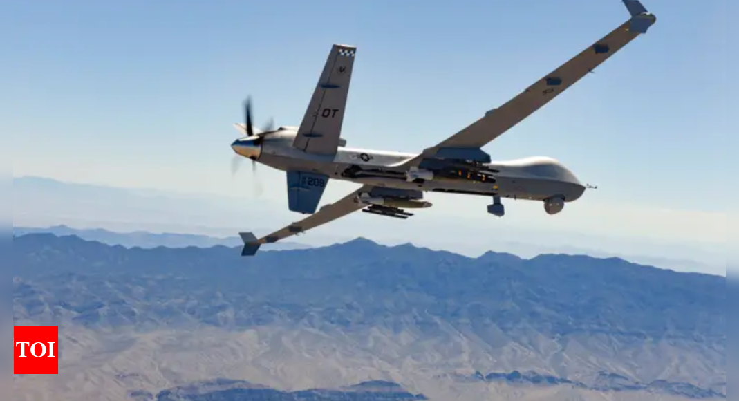 US MQ-9 drone shot down by Houthis in Yemen’s Marib governorate – Times of India