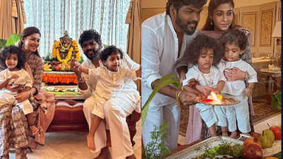 Nayanthara and Vignesh Shivan welcome Bappa on Ganesh Chaturthi 2024