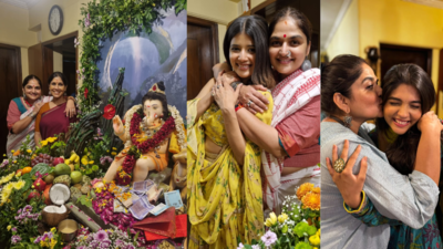 From Sakshi Tanwar, Samridhii Shukla, Pranali Rathod to Many celebrities were spotted at Indira Krishna's house to celebrate Ganeshotsav- Exclusive