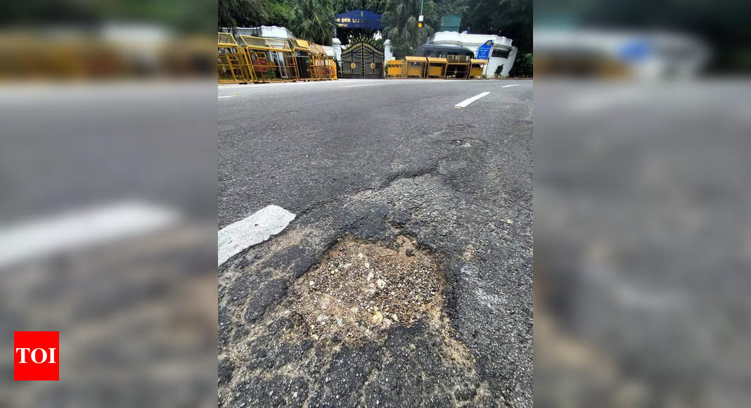 Pothole, Bad Road In Front Of Governor’s Home Fail To Goad Bbmp Into Action | Bengaluru News