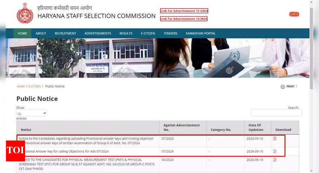 Haryana CET Group 6 Answer Key 2024 Released at hssc.gov.in: Download Here