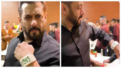 Salman Khan tries on diamond-studded watch worth Rs 167 CRORE; can't take his eyes off stunning piece - WATCH