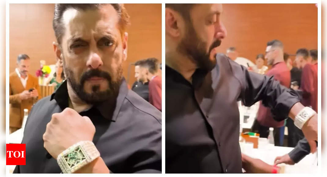 Salman Khan tries on diamond-studded watch worth Rs 167 CRORE; can’t take his eyes off stunning piece – WATCH |