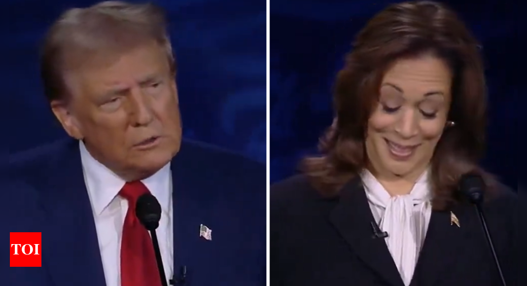 Trump uses Harris’ own catchphrase against her in fiery debate exchange: ‘I’m talking now — Does that sound familiar?’ – Times of India