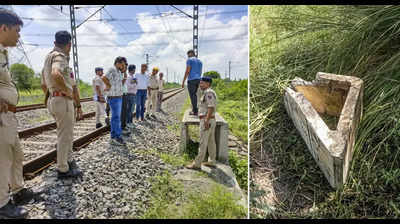 2 goods trains hit concrete blocks placed on Ajmer tracks