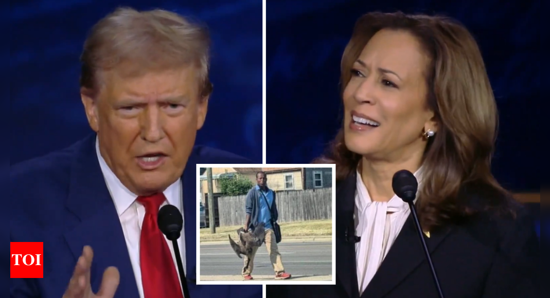 Trump falsely accuses immigrants in Ohio of abducting and eating pets: ‘They’re eating dogs. They’re eating cats’; Kamala calls claims ‘extreme’ – Times of India