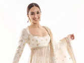 Kiara Advani dazzles in white and gold anarkali