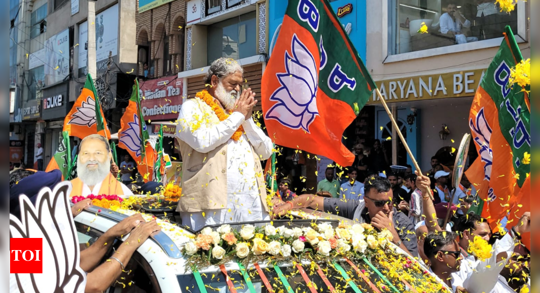 Anil Vij Files Nomination for Haryana Elections