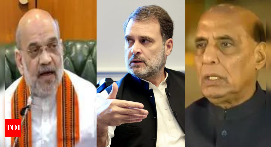 Amit Shah, Rajnath Singh slam Rahul Gandhi’s ‘divisive’, ‘anti-national’ takes | India News