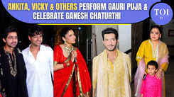 Ankita Lokhande & family enjoy Ganpati celebration; Ayesha Khan, Abhishek Kumar & others join