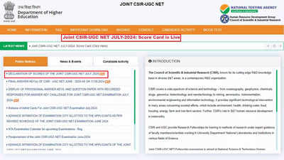 CSIR UGC NET July 2024 Results Released at csirnet.nta.ac.in: Direct Link