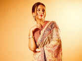 Triptii Dimri dazzles in ajrakh printed saree