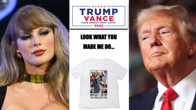 'Calling all Swifties for Trump': Donald's new campaign merch imitates Eras Tour shirts