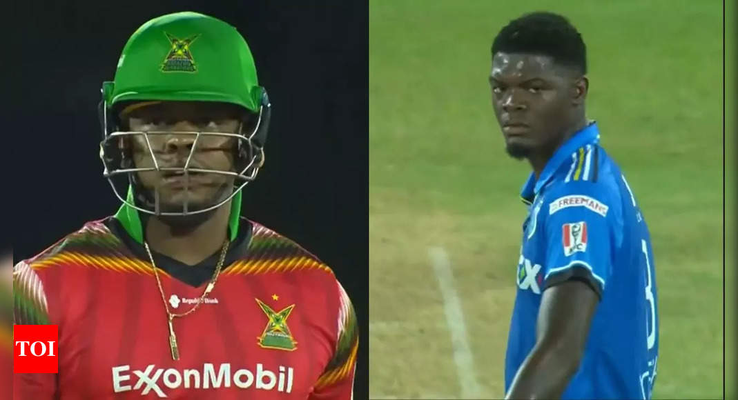 Watch: Frustrated Alzarri threw at Hetmyer’s stumps. Next?