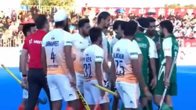 India, Pakistan players involved in heated exchange during Asian Champions Trophy. Watch