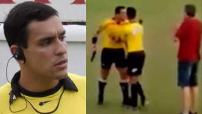 Crazy! When football referee pulled out gun during a match because ...