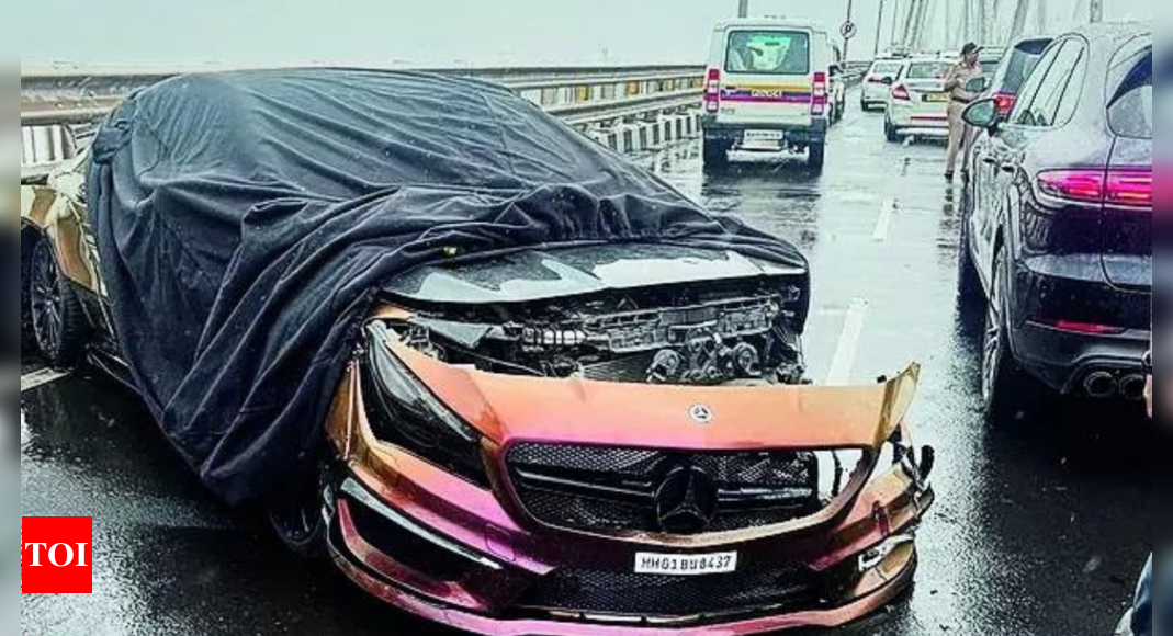 ‘Overspeeding’ BMW and Mercedes ram into cabs on Sea Hyperlink; no casualties | India Information