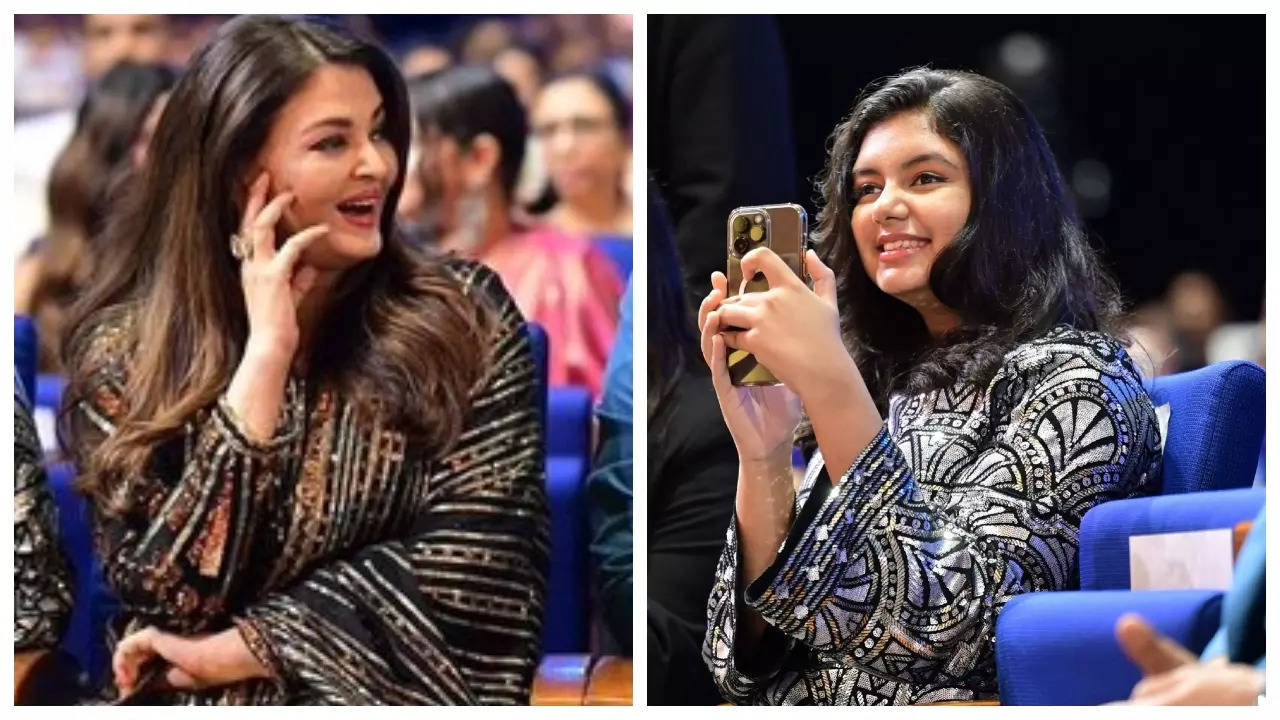 Aaradhya Bachchan Captures Heartwarming Moments of Aishwarya Rai at Award  Show | - Times of India