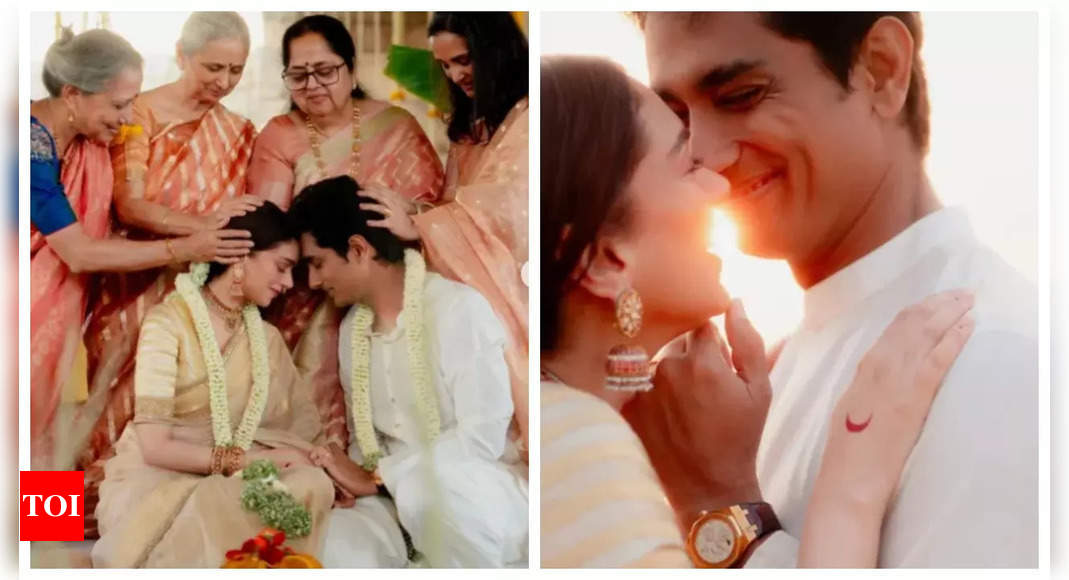 Aditi Rao Hydari and Siddharth tie the knot in a private ceremony: Bollywood stars celebrate |