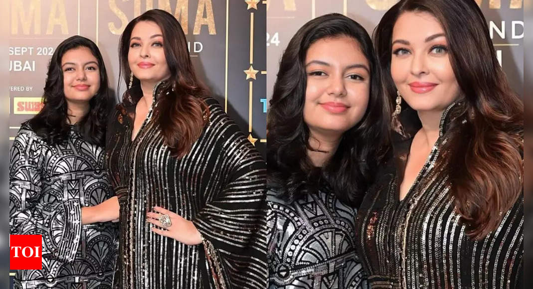 SIIMA Awards 2024: Aaradhya and Aishwarya Rai Bachchan twin in black at SIIMA Awards 2024 |