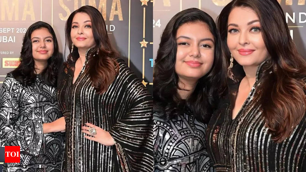 SIIMA Awards 2024: Aaradhya and Aishwarya Rai Bachchan twin in black at SIIMA  Awards 2024 | - Times of India