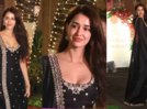 Disha Patani skips the sari and turns heads in subtle black kurta set