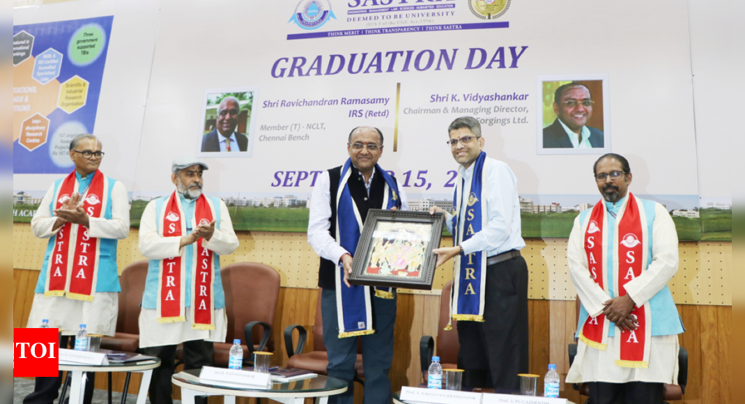 Graduation day held at Sastra University - Times of India