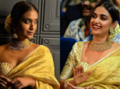 Keerthy Suresh looks like the ultimate ‘Golden Girl’ in a beautiful silk sari