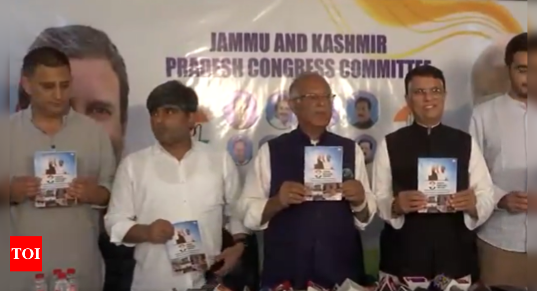 ‘Haath Badlega Halaat’: Congress releases manifesto for upcoming J&K assembly elections | India News