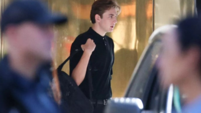 Barron Trump was set to give his first public speech. Then this happened