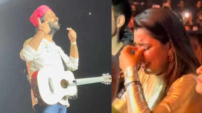 Arijit Singh consoles a crying fan, wins hearts