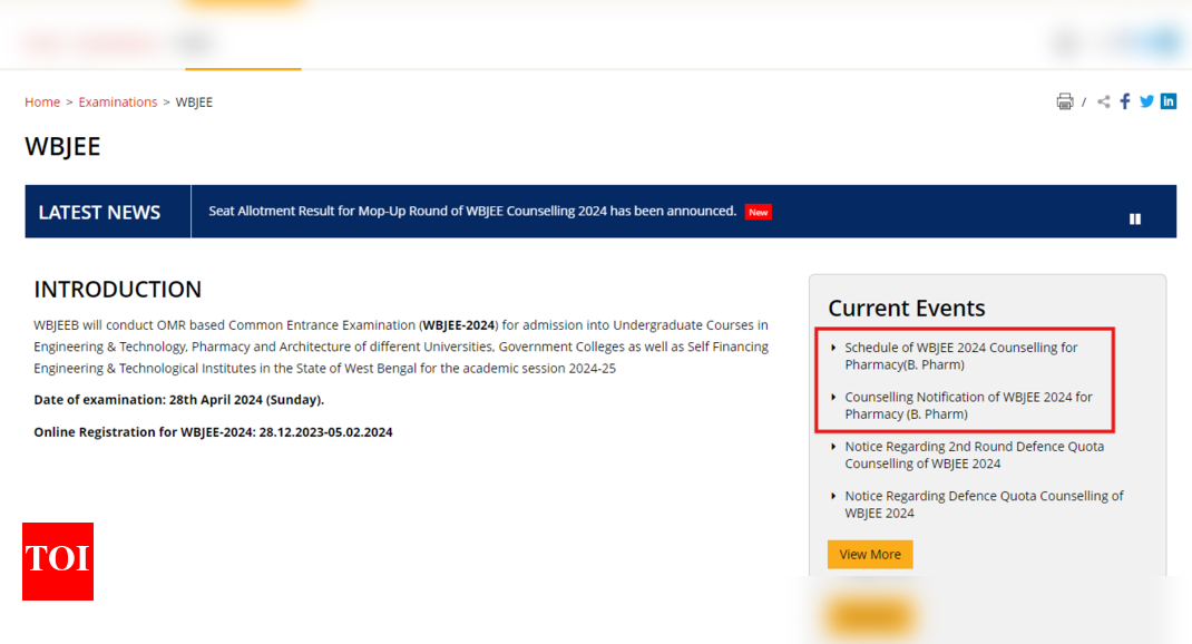 WBJEE counselling schedule out for BPharm courses, registration to start today: Check important dates here
