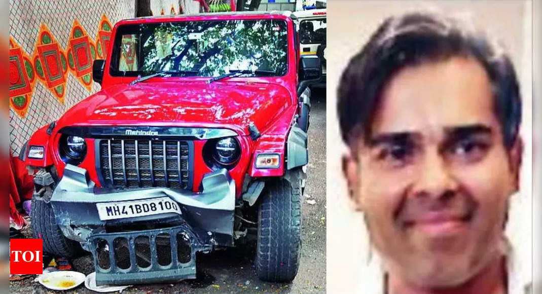 Driver speeds in place of braking, NCP MLA Nawab Malik’s son-in-law rammed into wall | Mumbai News