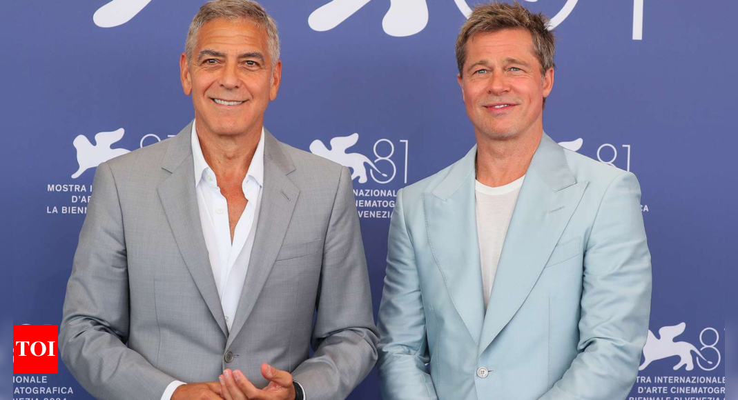 George Clooney, Brad Pitt Premiere Film 'Wolfs'