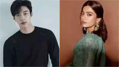 Woo Do Hwan-Rashmika meet at Milan fashion show