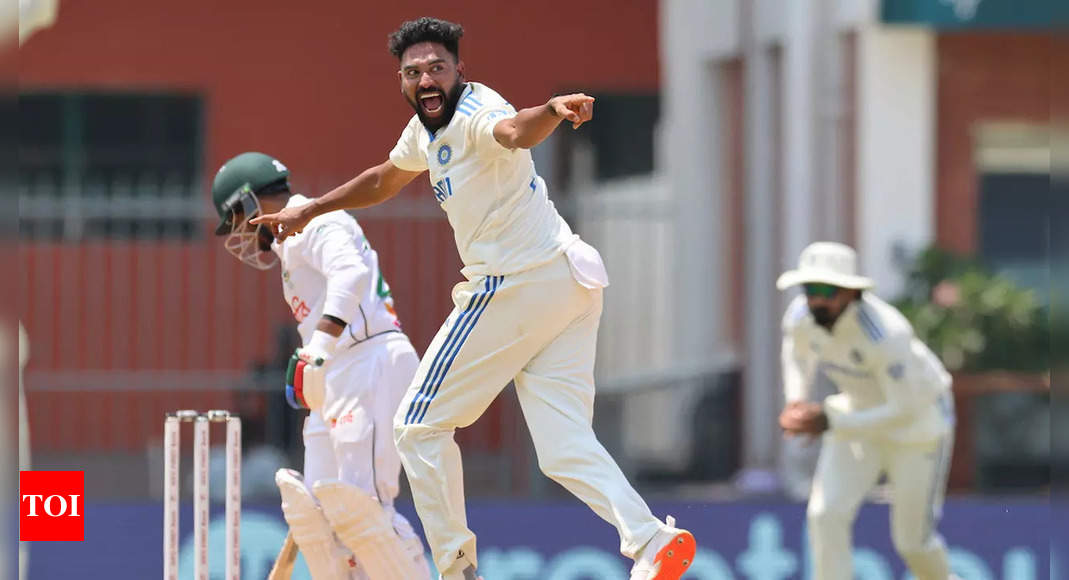 Mohammed Siraj removes Najmul Hossain Shanto; Bangladesh are 4 points behind against India