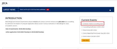 WB JECA counselling schedule 2024 out at wbjeeb.nic.in: Direct link to check here